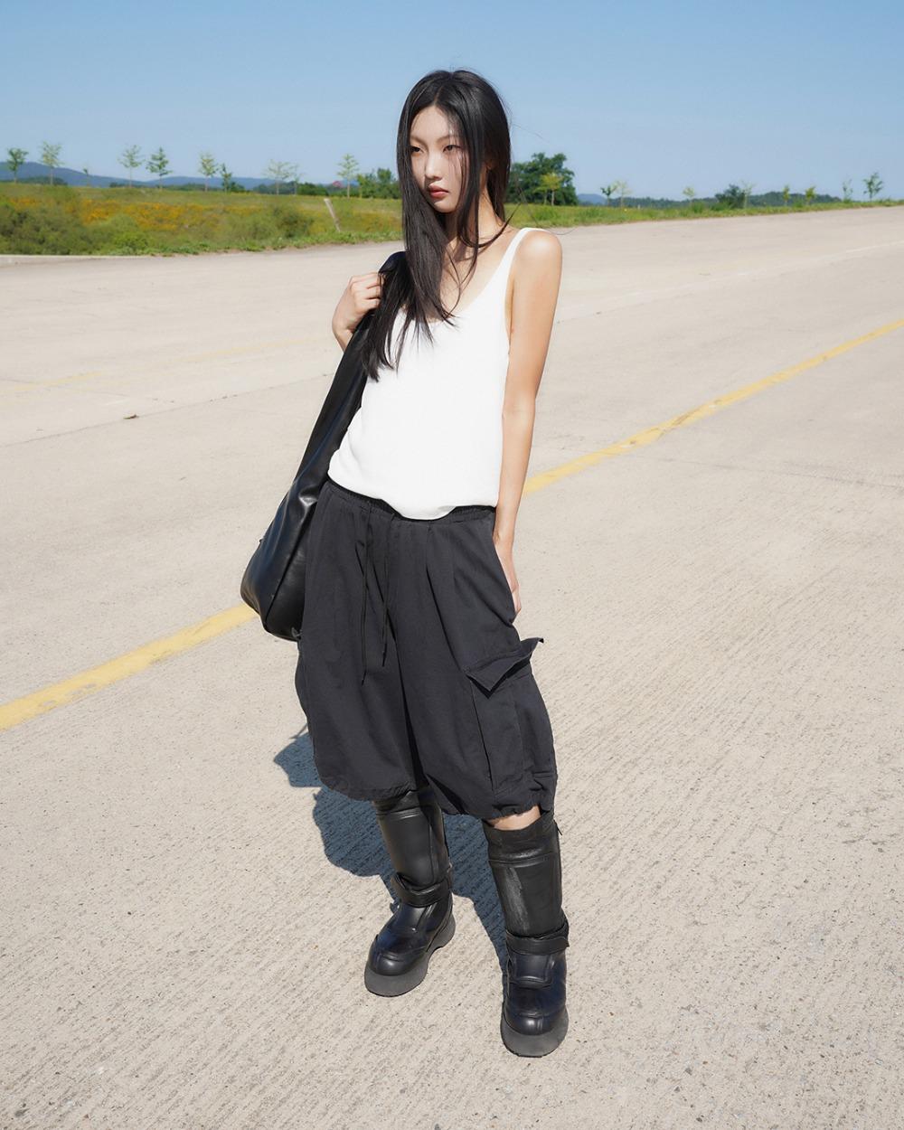 25FW cargo pocket half banding pants