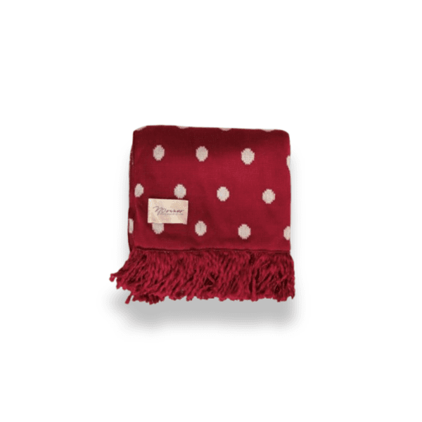 dot blanket muffler [red]
