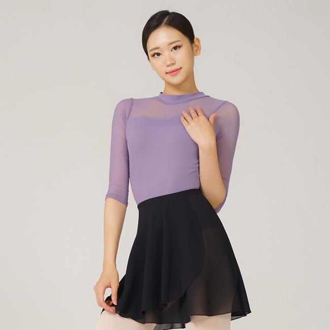 성인발레복 루밍 시스루 레오타드(바이올렛)