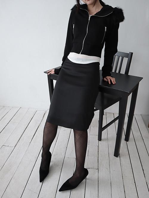 midi satin skirt