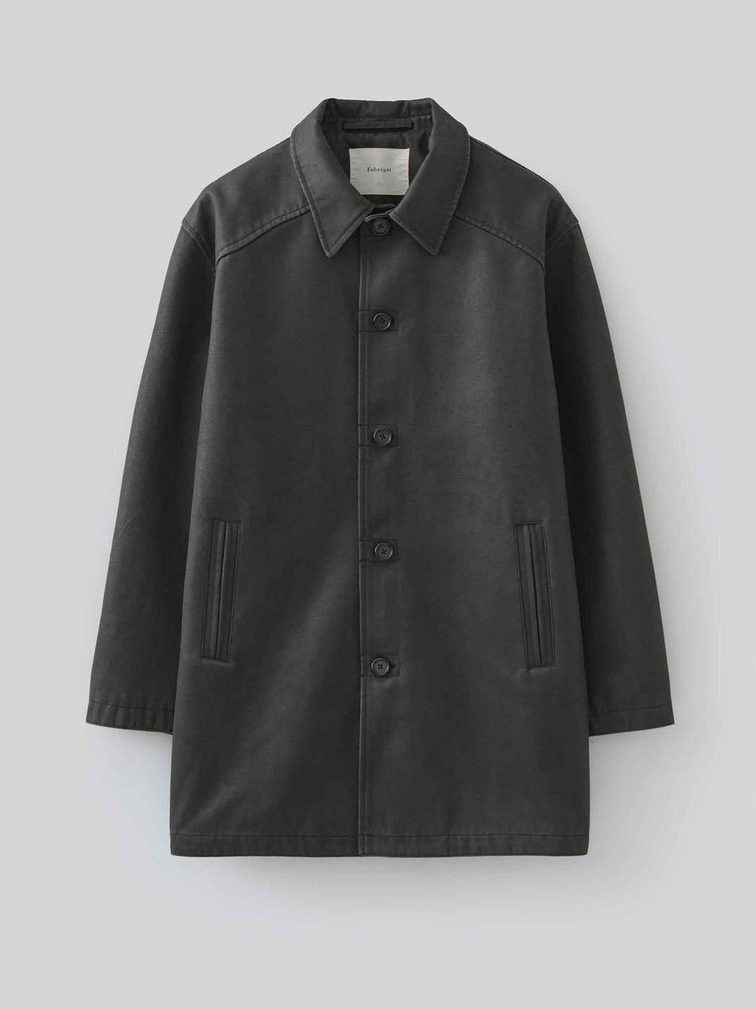 Poel Vintage Car Coat (Washed Black)