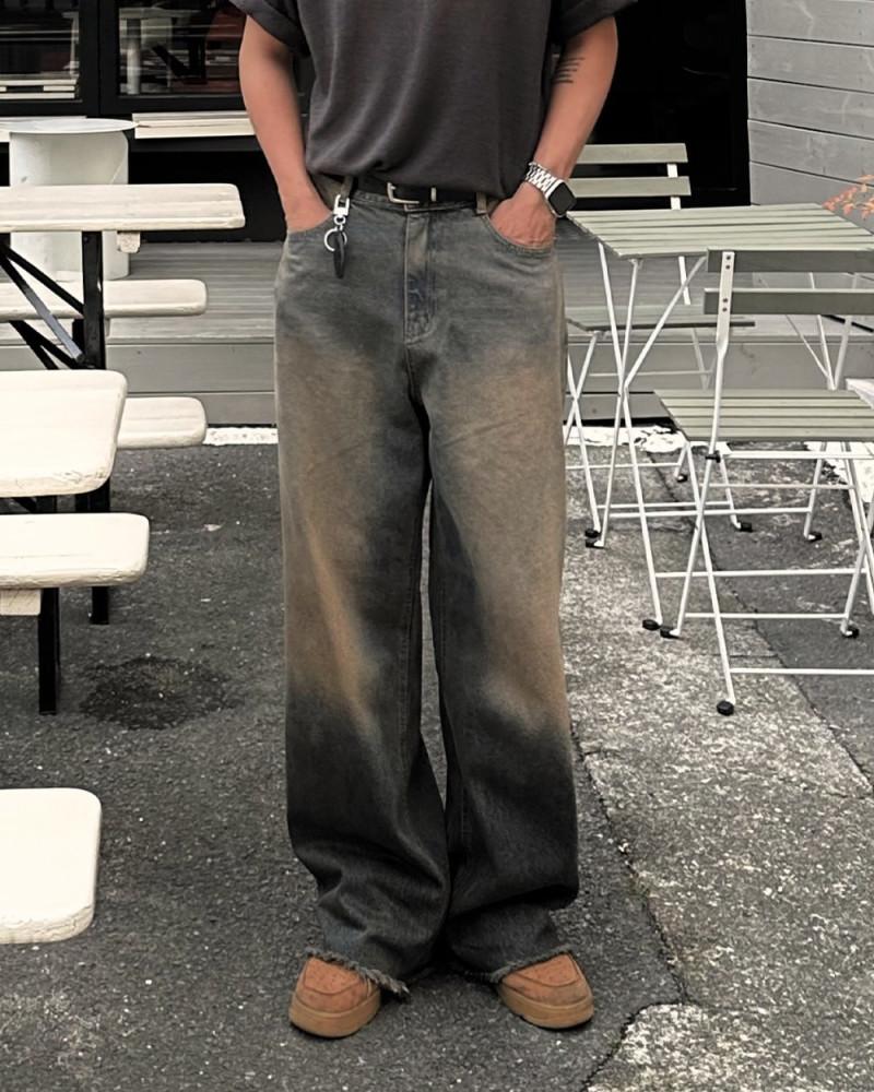 [추가할인 진행중] Rust Western Denim PT,남자 빈티지 데미지 컷팅 데끼 데님 팬츠 청바지