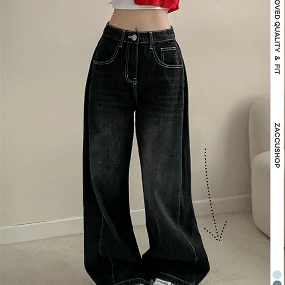 [숏.롱/~3XL] 옆 핀턱 히든 밴딩 와이드 데님 청바지 흑청 중청 진청 연청