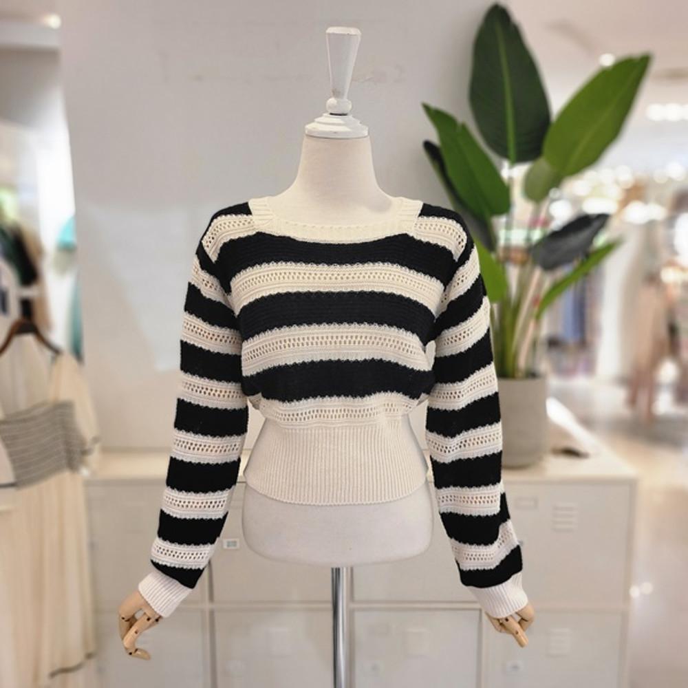 [대구백화점] [제이케이]크롭스트라이프니트티셔츠(JM8KT1004B)