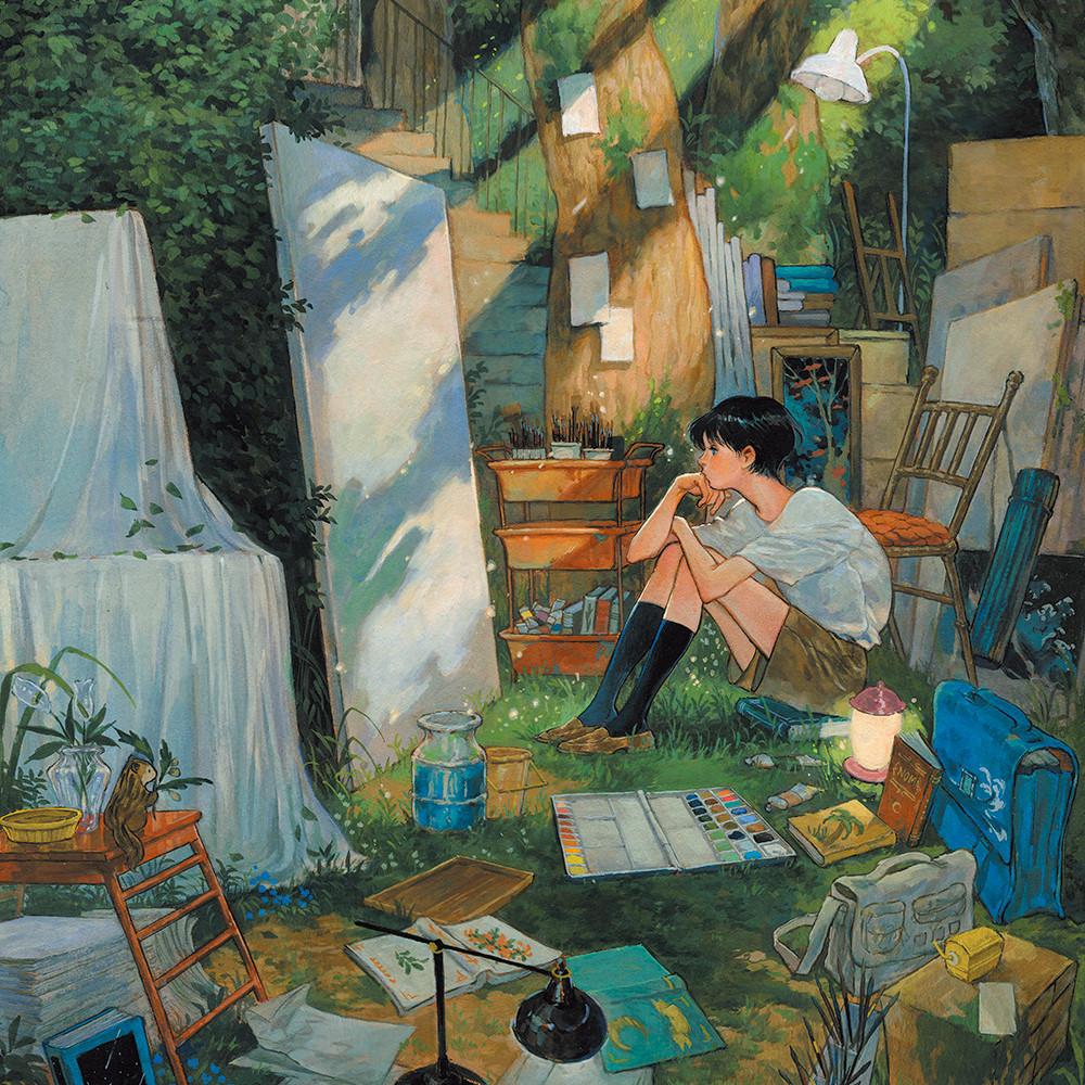 A2 캔버스 / 흔적의 정원 / 노마 NOMA 아트포스터 캔버스 미술 수채화