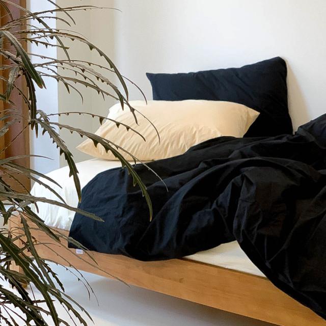 블랙 60수 호텔 베딩 이불커버 black simple bedding