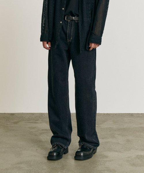 Black Cone Wide Jeans