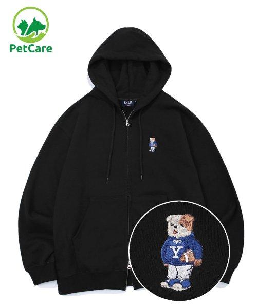 EMBROIDERY HANDSOME DAN HOODIE ZIP UP BLACK