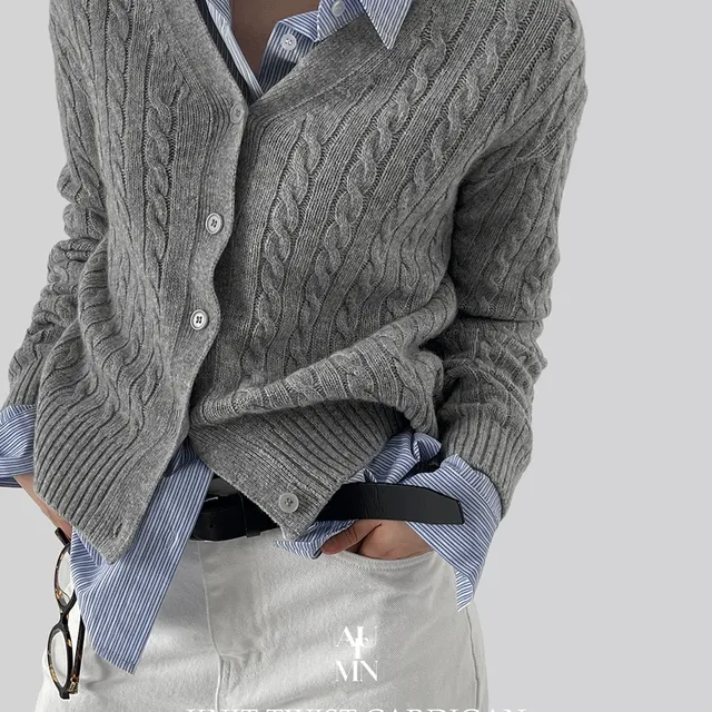 [made]니드꽈배기가디건