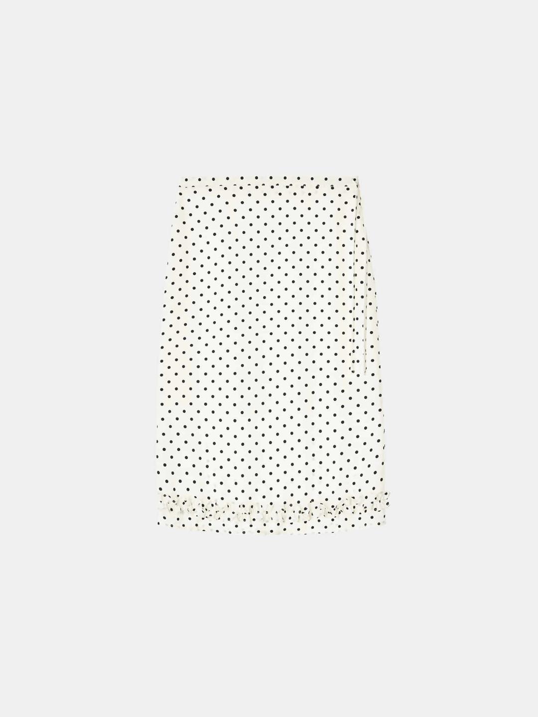 Dot frill skirt (ivory)