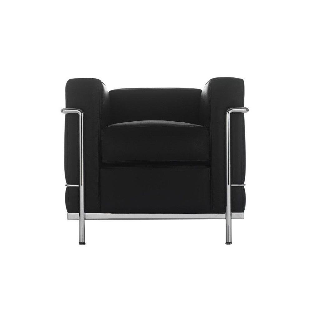 CASSINA 까시나 2 FAUTEUIL GRAND CONFORT, PETIT MODÈLE (BLACK, ECO POLYESTER) LC2 암체어 쇼파 르꼬르뷔지에 소파