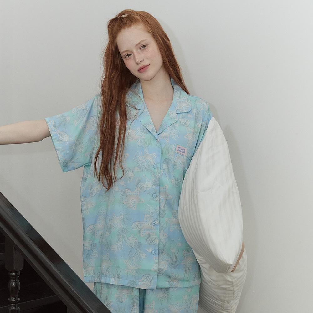[루즈][60수면모달] star dolphin summer pajama 잠옷