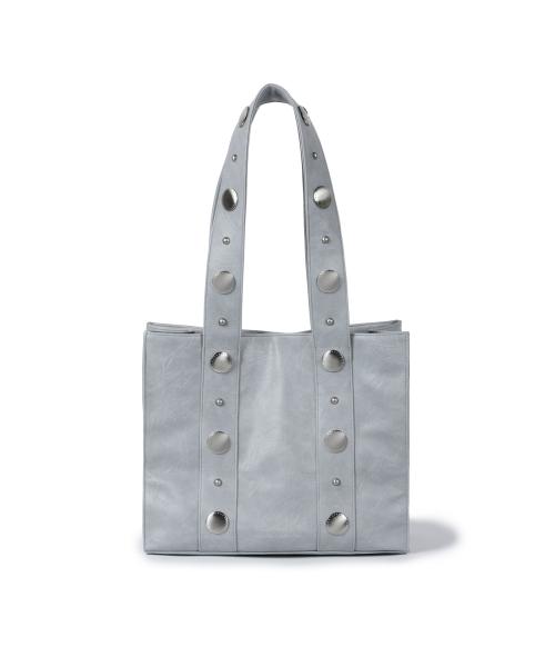 Big Studded Shopper Bag (Sky Blue)