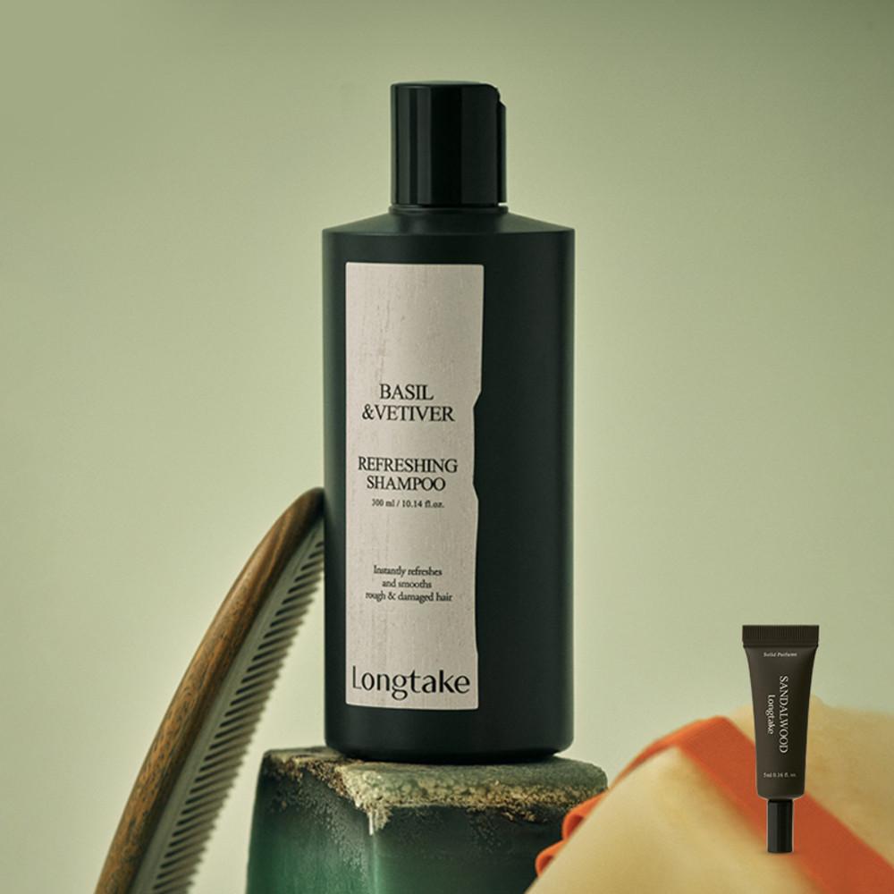 롱테이크 바질 앤 베티버 리프레싱 샴푸 300ml