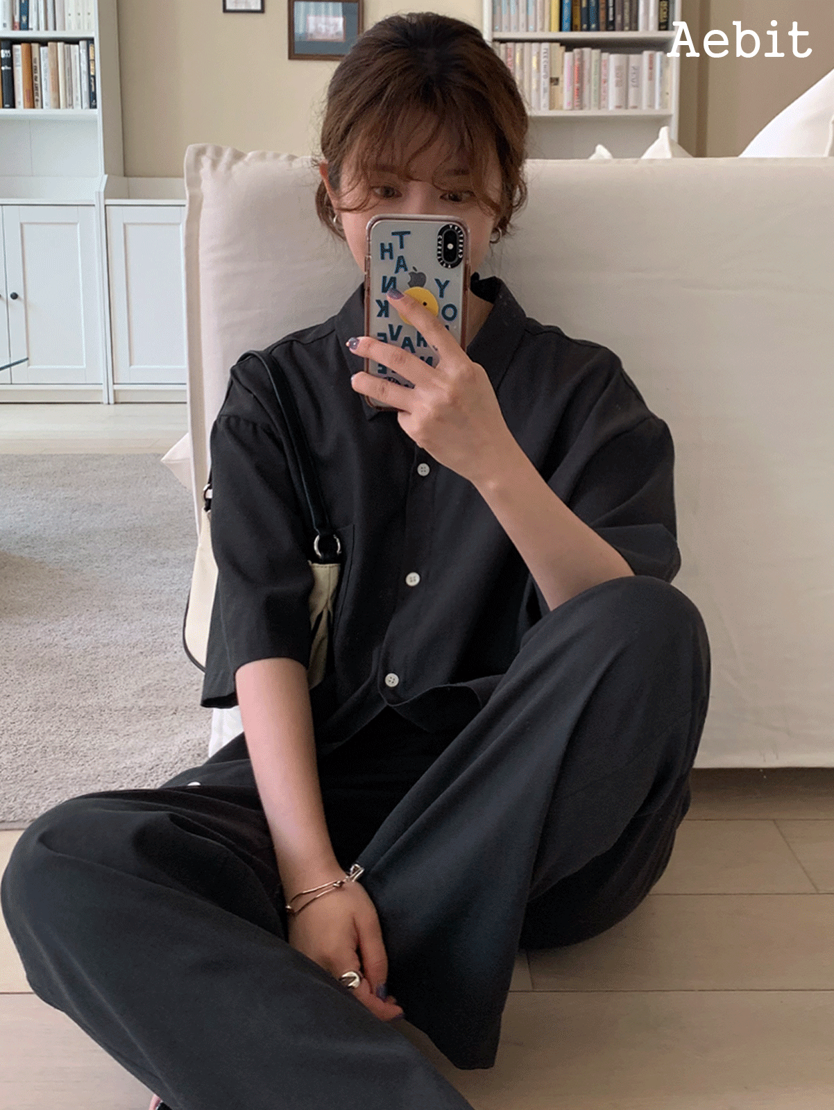 자제체작 daily set up shirts (2colors) 세트가능! 당일발송