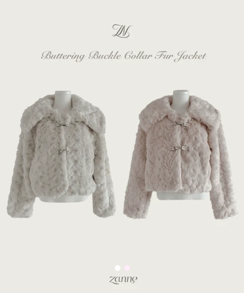 [연말룩🎄] 버터링 버클 빅카라 무스탕 퍼자켓