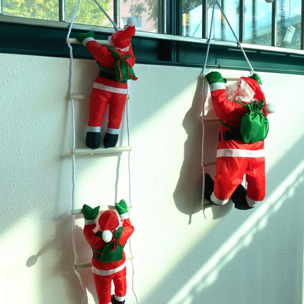 크리스마스 사다리 산타 인형 소품 장식 40cm