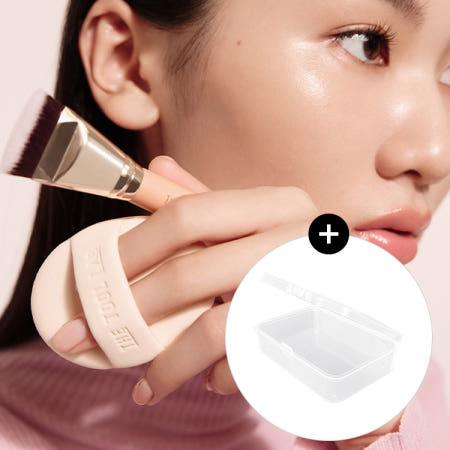 이런 상품 어때요? 더툴랩 초밀착 커버듀오 파운데이션 브러쉬1개+퍼프2개+전용케이스 [진정 맑은 커버]