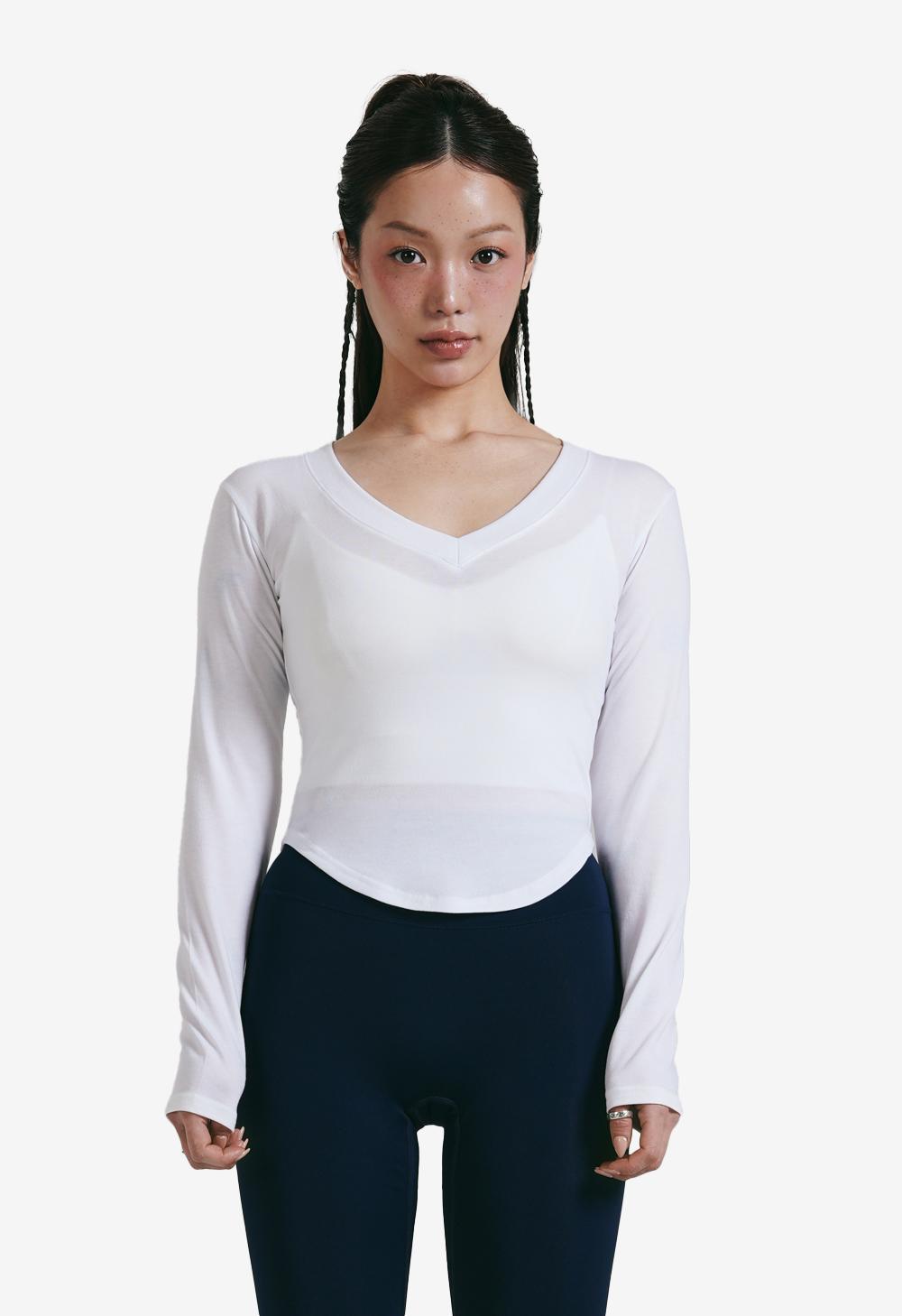 콘치웨어 컴피 슬림 브이넥 롱슬리브 (4colors)