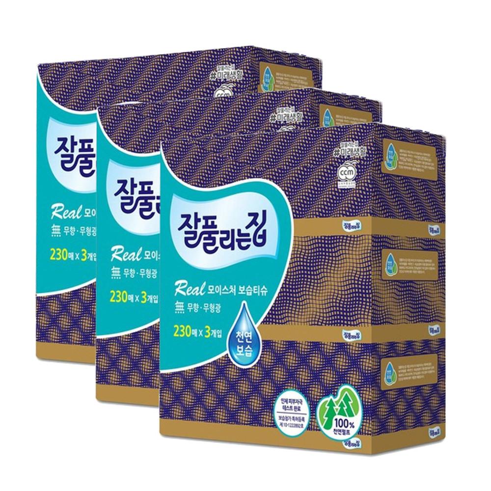 잘풀리는집보습티슈  1BOX 230매 로션티슈(총 24개, 8팩)