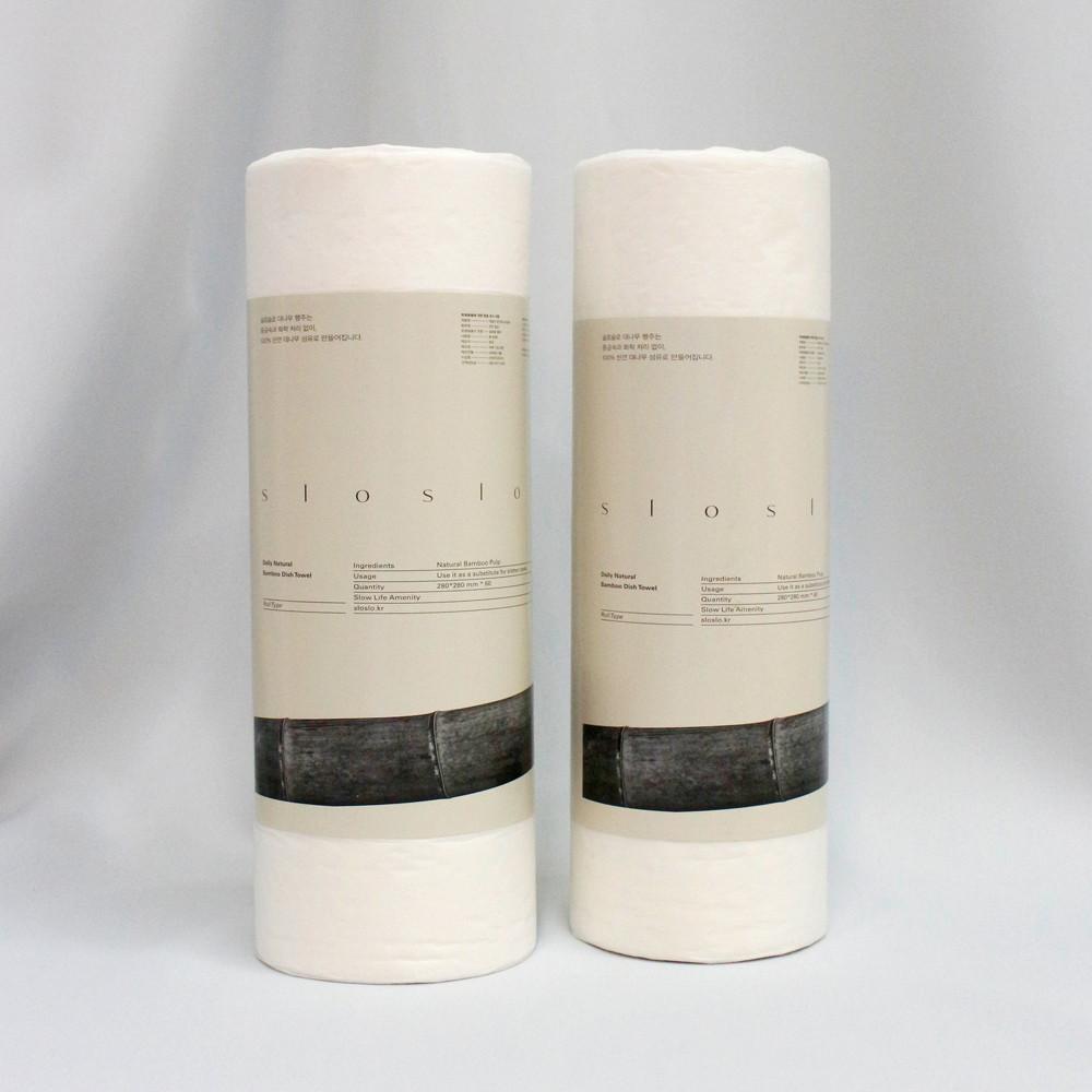 슬로슬로 대나무 행주 1+1 천연 펄프 데일리 타올