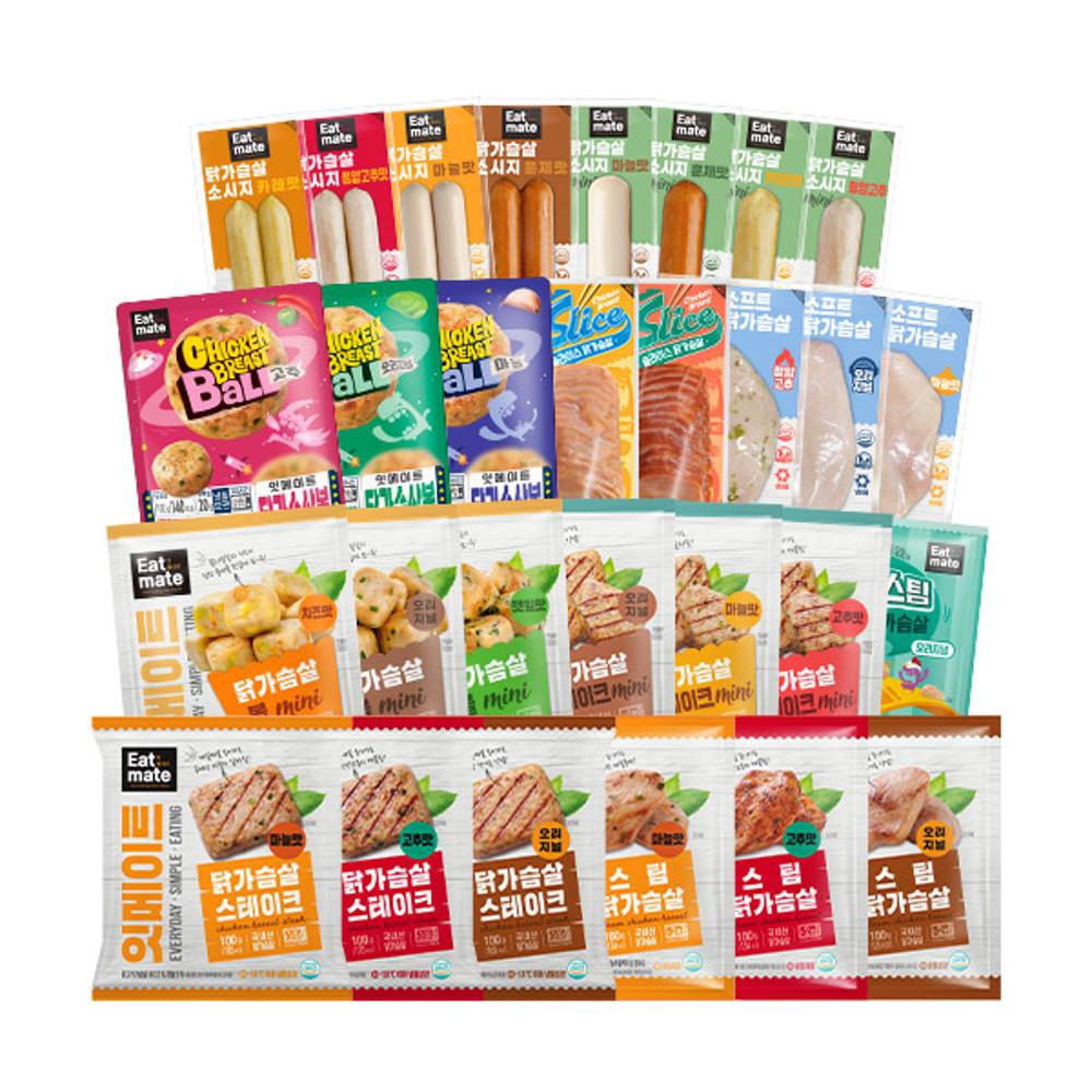 잇메이트 닭가슴살 외 29종 / 헬스 스팀 스테이크 소프트 소시지 볼