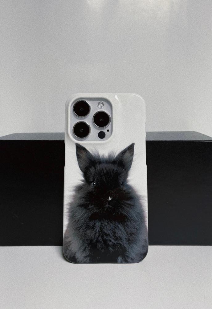 Vintage Black Rabbit phone case