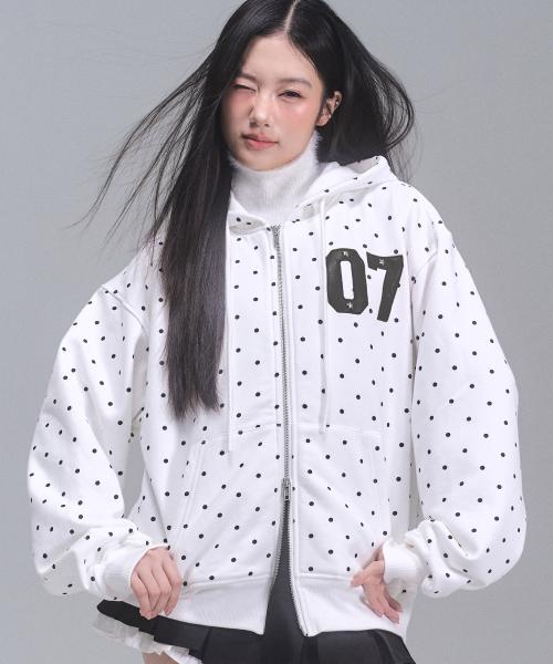 넬리 07 투웨이 후드 집업 [WHITE]