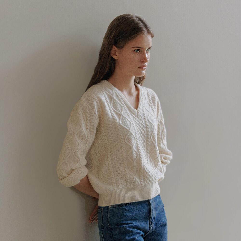 Tomo cashmere V-neck knit_3colors