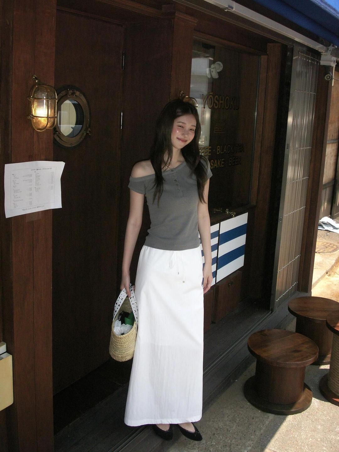 프릴리 CF. Juliet Airy Maxi Skirt