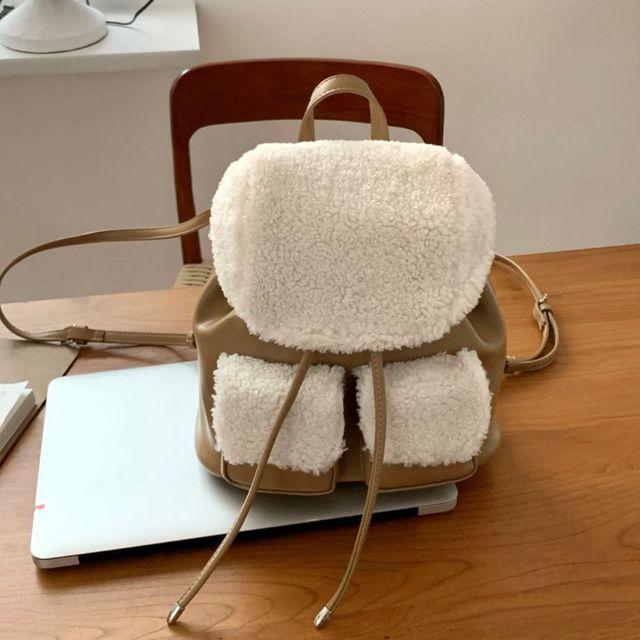 [당일출고/겨울가방] 뽀글이 포켓 백팩 4color