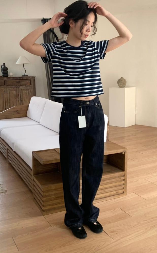 (M 당일) deondo 드온도 린넨 인디고 진 여름 청바지 데님 생지 denim (1 Color)