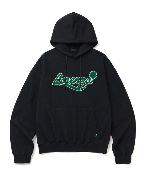 Lorenzo bouclé overfit hoody sweat [black]