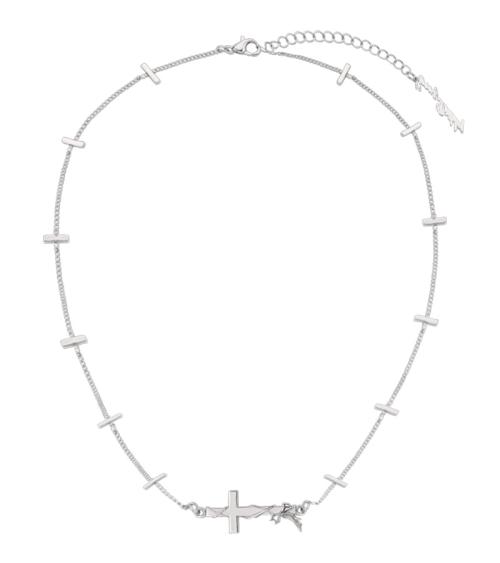 Corset cross bar necklace