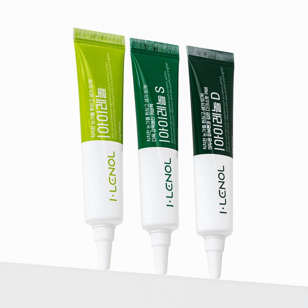 [1+1] 아이레놀 다크서클 크림 3종 15g [촉촉하고 자연스러운 커버]