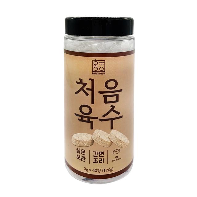 홍영의 처음육수(120g/40정) 국물내기 더진한 한알 코인 동전, 백간장 육수