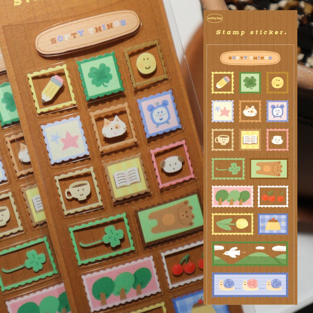 [소프티포그] 우표 스티커 - 소프티띵스