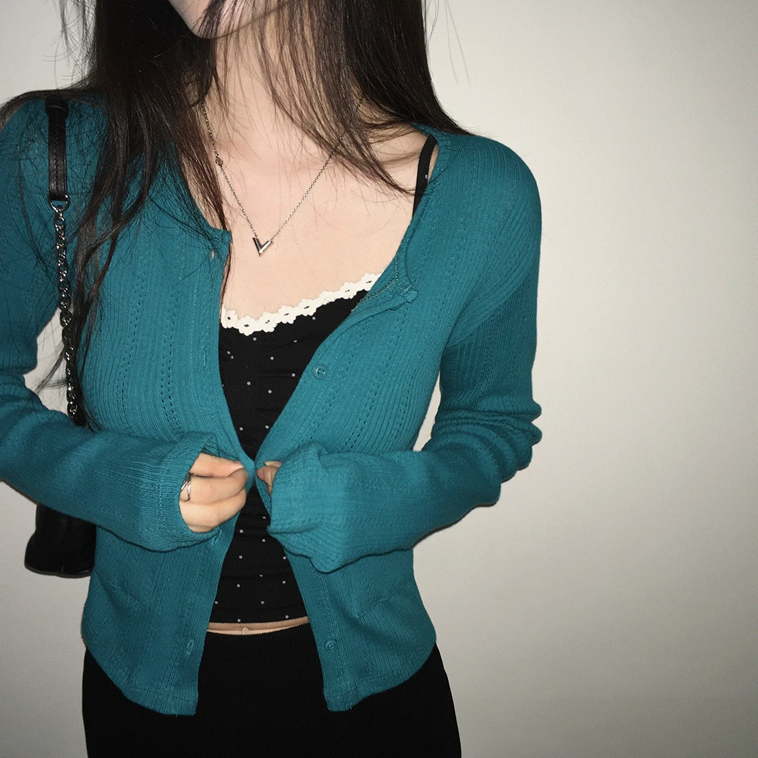 [2026컬러✨] 데이브리즈 슬림 펀칭 가디건 - cd