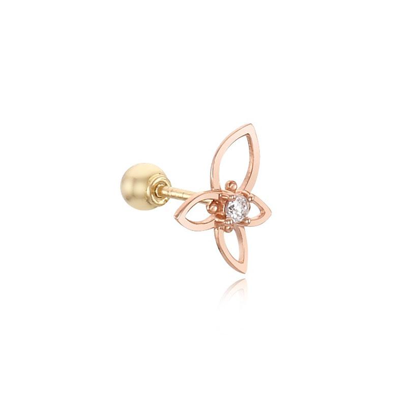 14K 핑크골드 플로럴 튤리 피어싱 TESK4P20704M-3