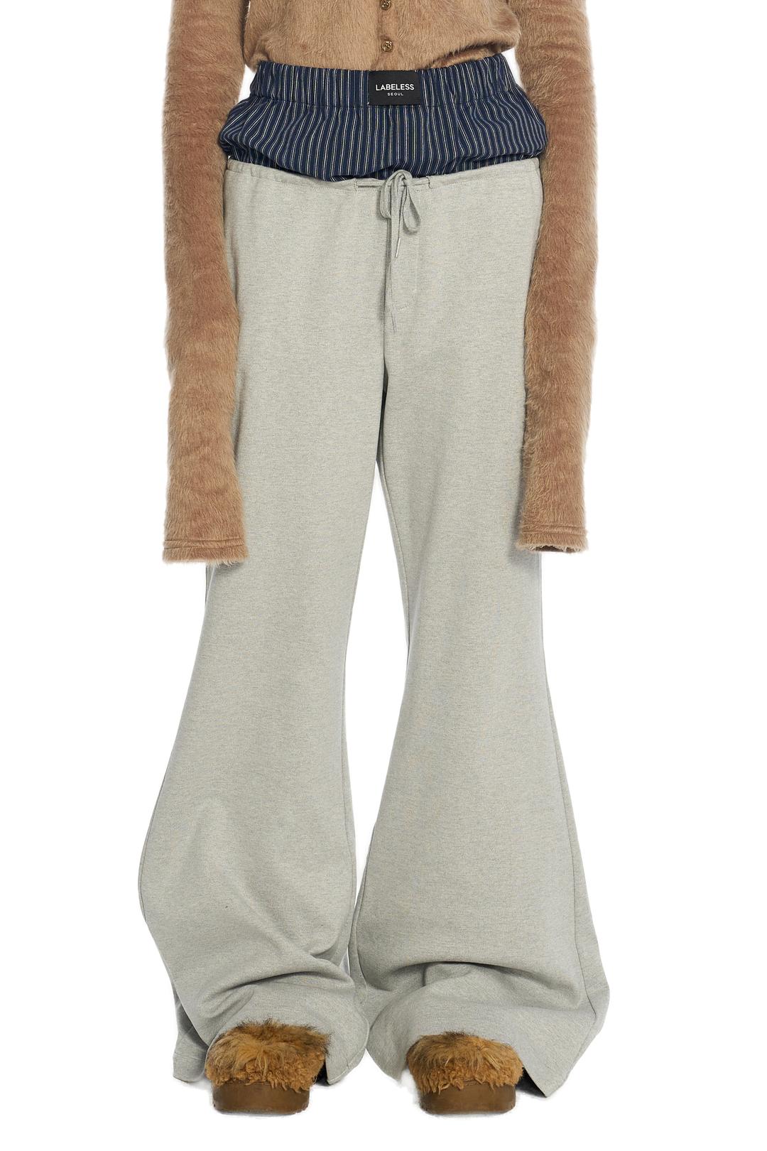 GREY BOYFRIEND BOOTCUT SWEATPANTS