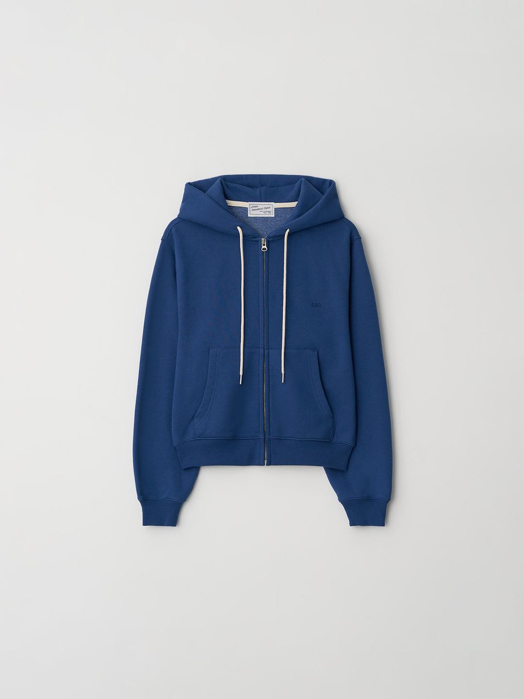 Milo cotton zip-up hoodie_blue