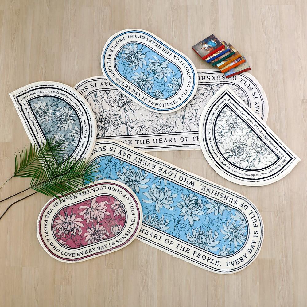 피오니 욕실 현관 주방 발매트 감성 빈티지 인테리어 깔개