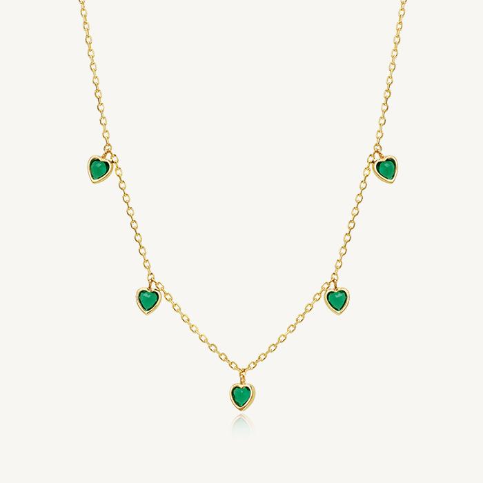 14k 18k 그린트 큐빅 목걸이