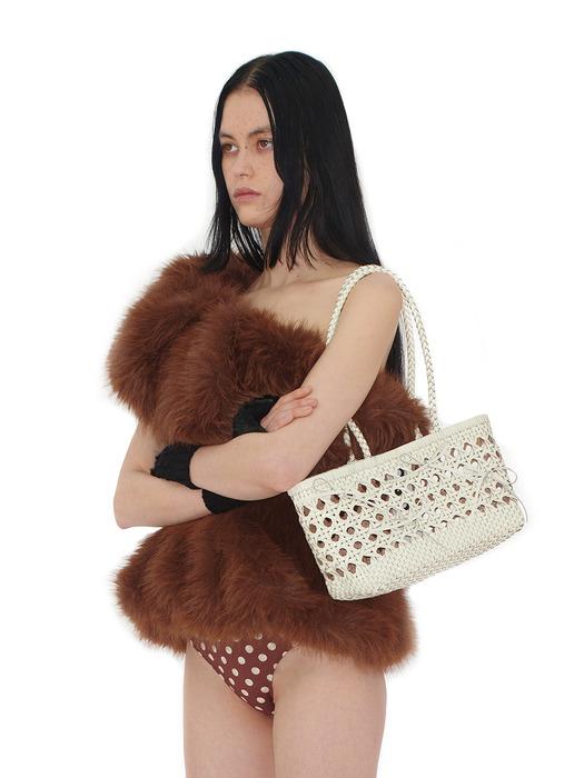 BISCUIT SHOULDER BAG [WHITE]