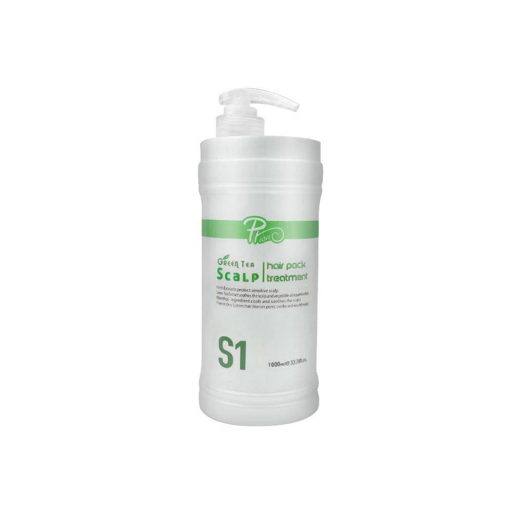 [아이쉬코리아] 프리온 녹차 스캘프 헤어팩 트리트먼트 1000ml