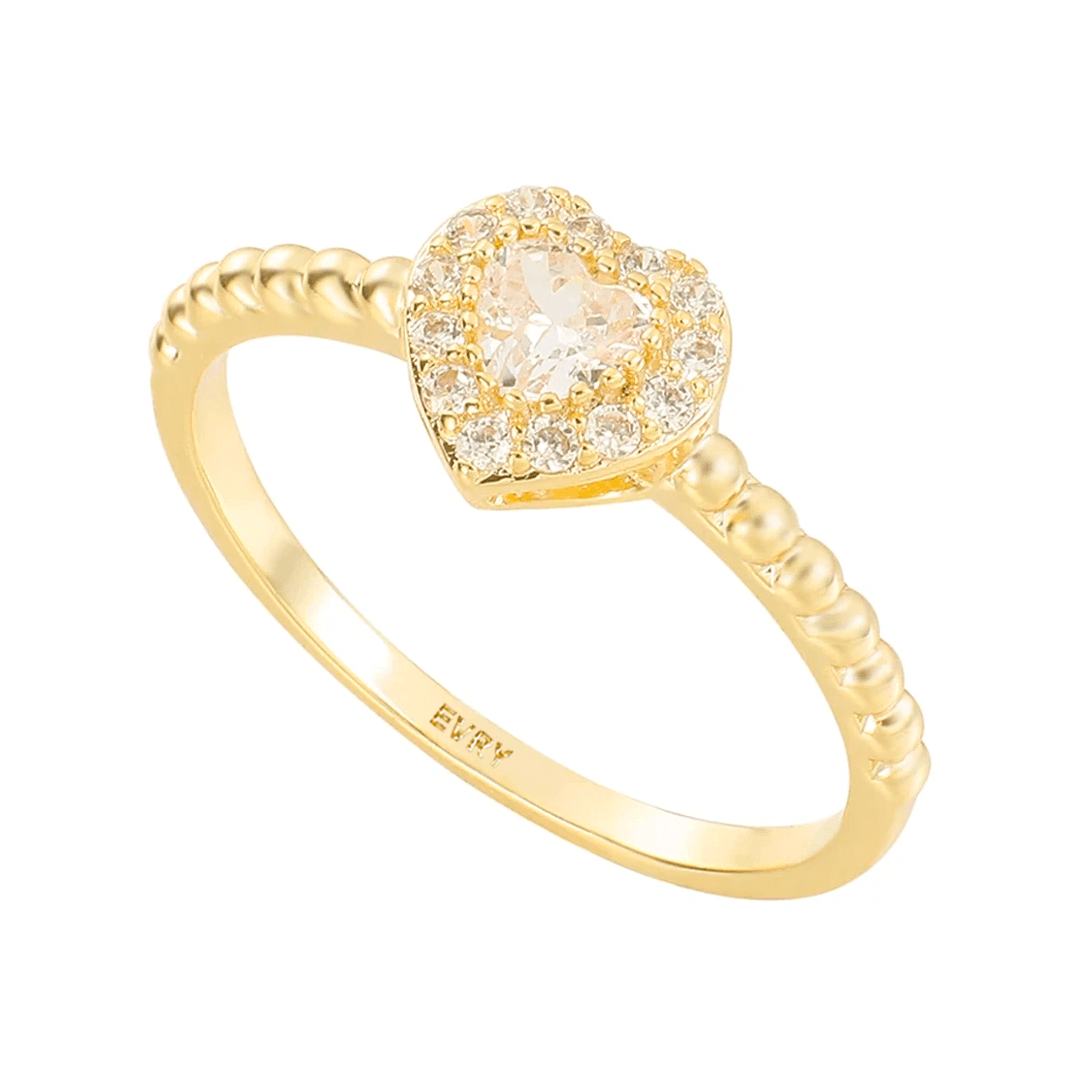 Cupid Ring - Clear / 9 / Gold