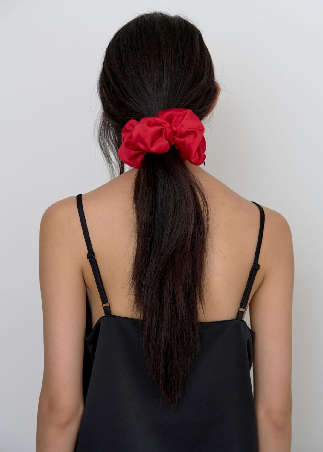 Silk Scrunchies Red