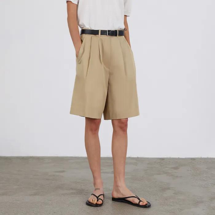 [18차] Essential Cotton Half Pants - Beige