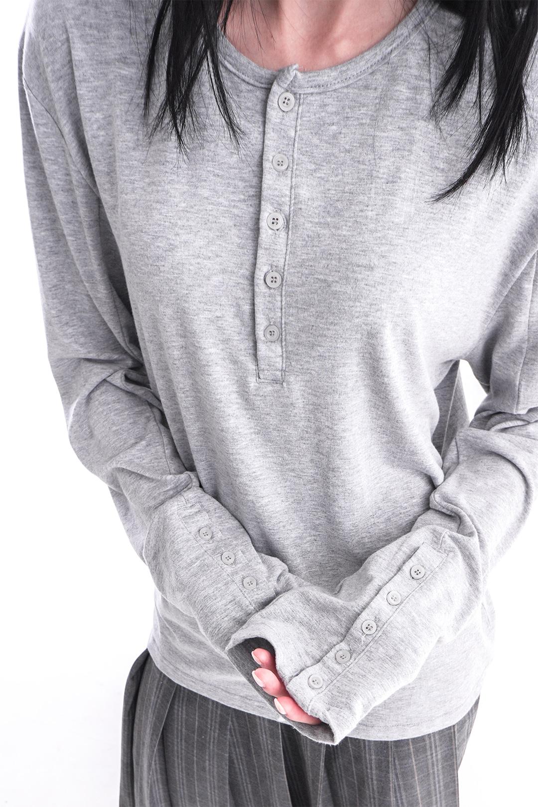 EDGE BUTTON HENLEY TEE