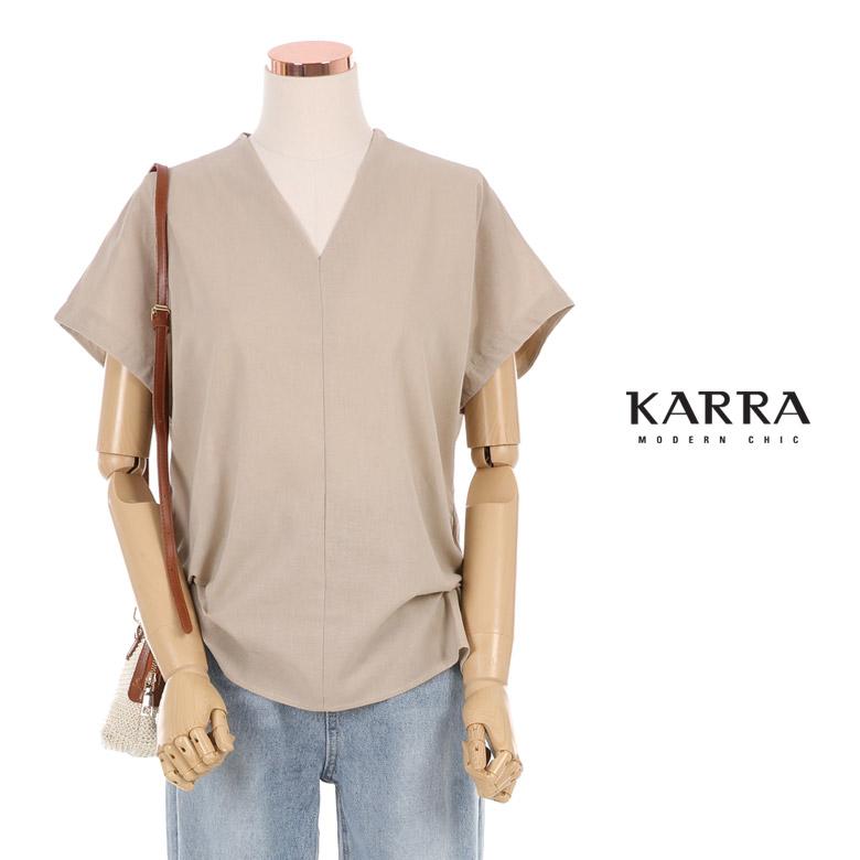 KARRA 린넨100% V넥블라우스 KB0MBL047G